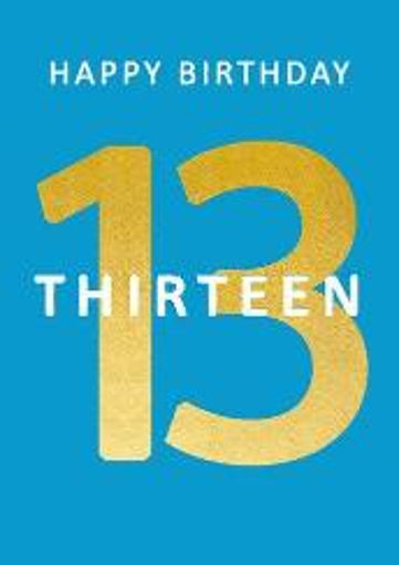 Picture of HAPPY BIRTHDAY 13 CARD BLUE